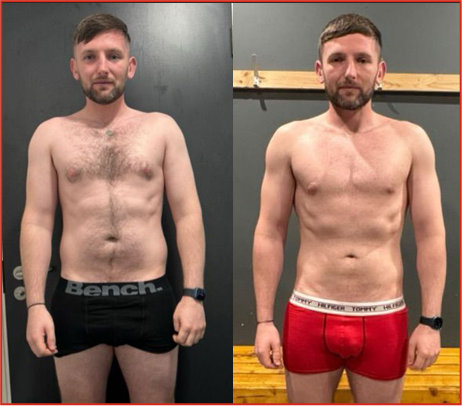 Client fitness transformation before and after